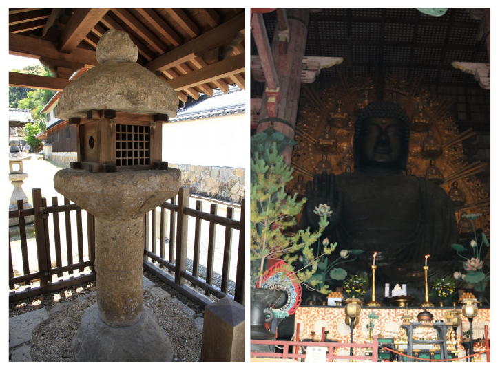 當麻寺にある日本最古の灯籠